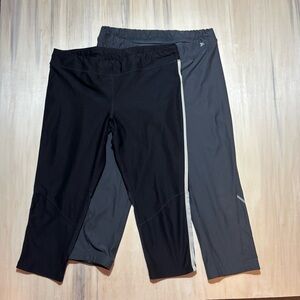 Black and Gray Athletic Leggings Size L